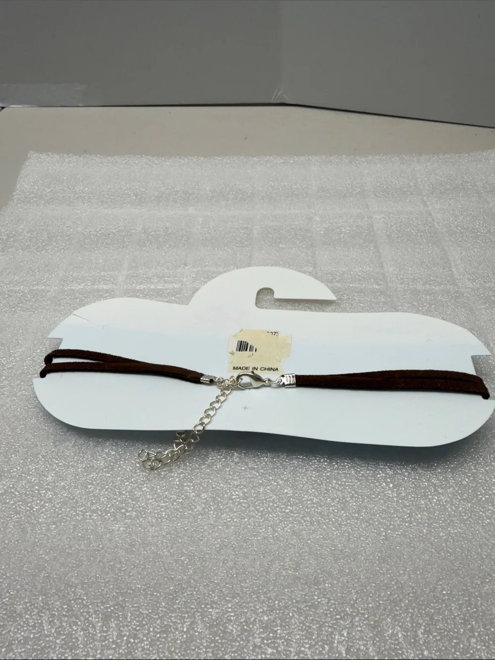 Justice Pink Heart Choker with Brown Suede Band. NEW